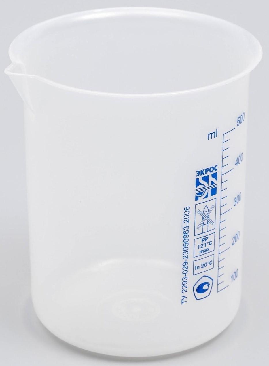 Стакан низкий со шкалой, 500 мл