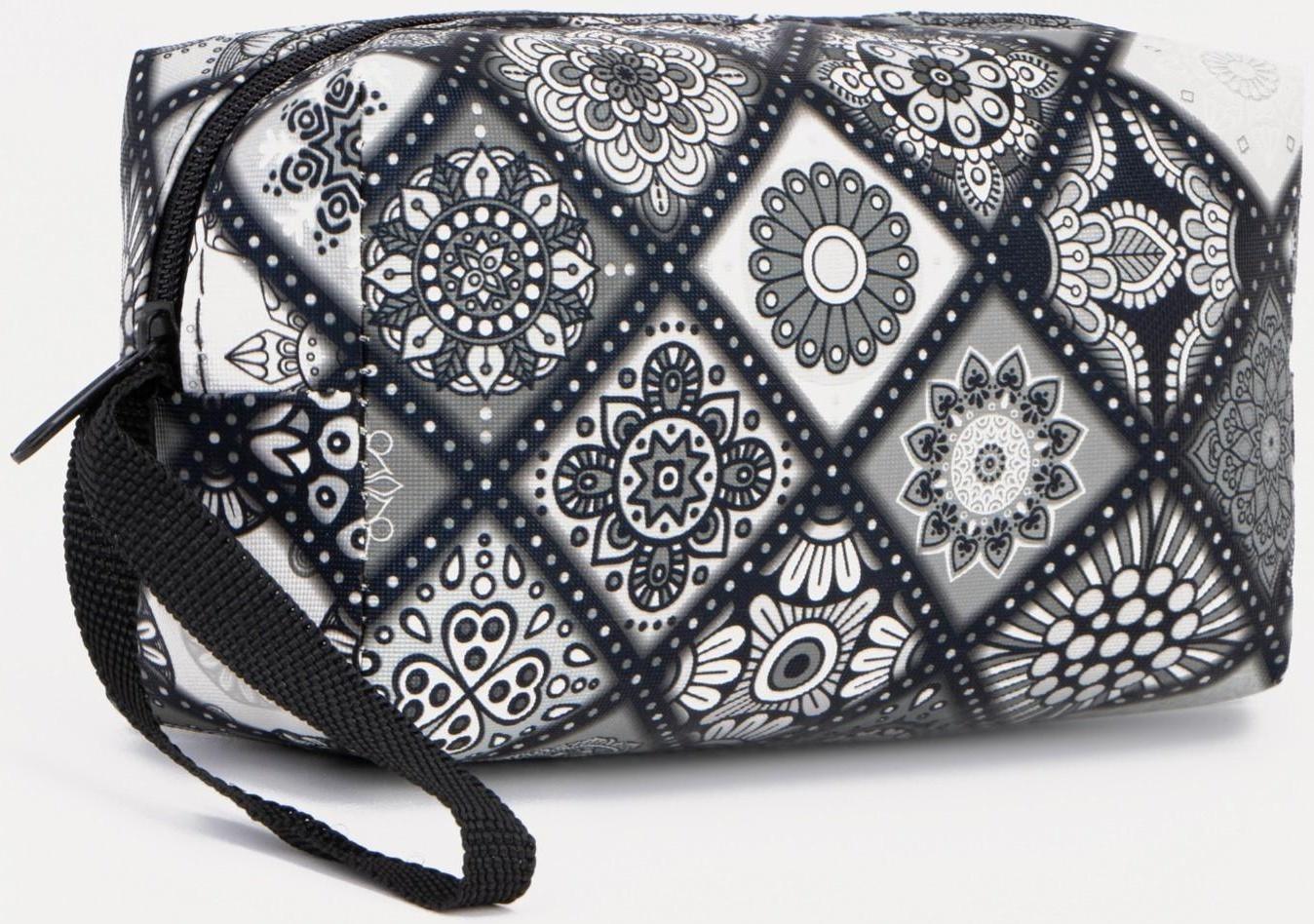 Косметичка на молнии, цвет серый