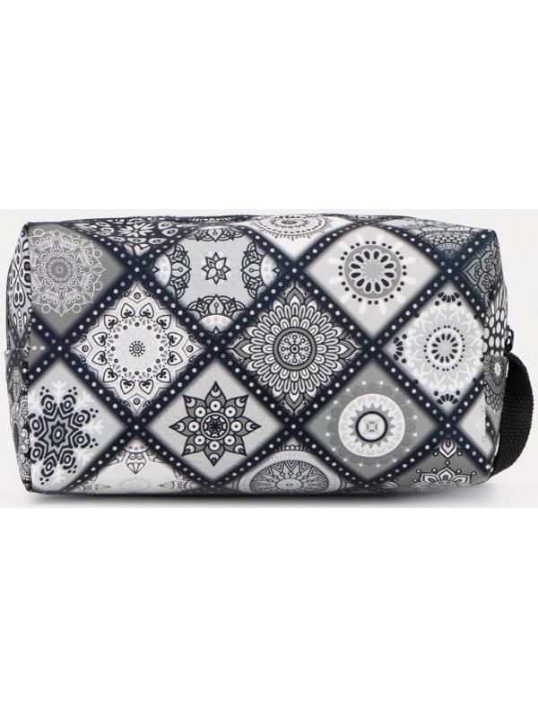 Косметичка на молнии, цвет серый