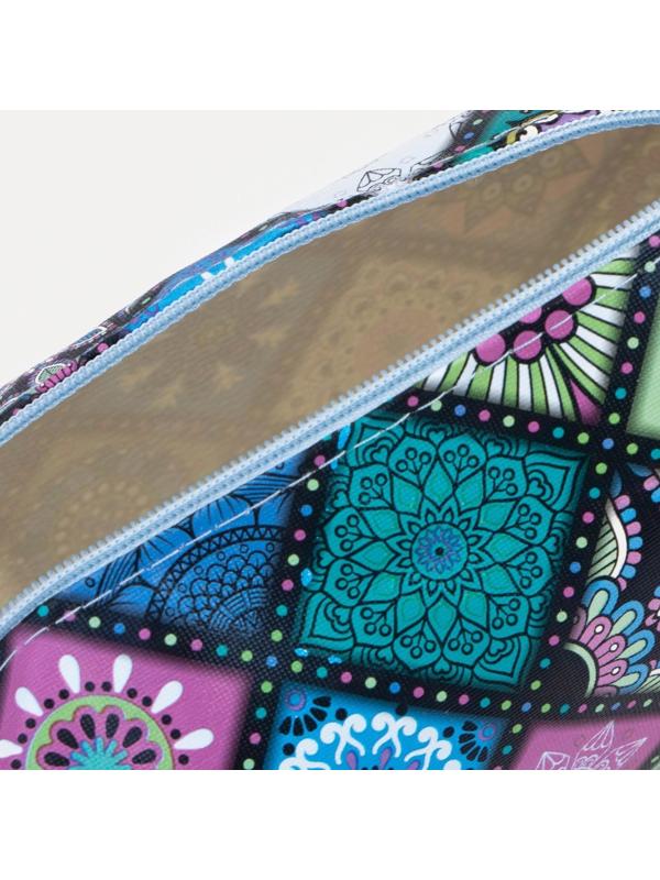 Косметичка на молнии, цвет синий/разноцветный