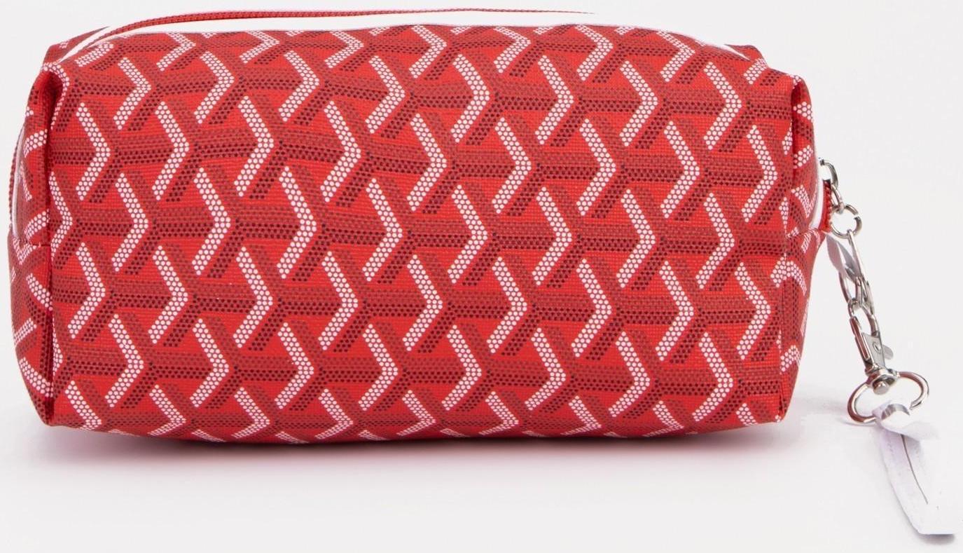 Косметичка на молнии, цвет красный