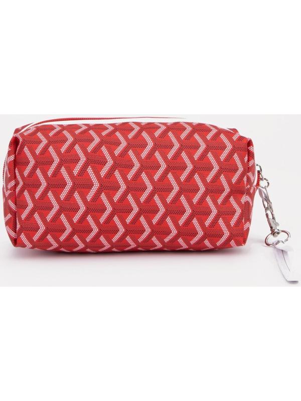 Косметичка на молнии, цвет красный