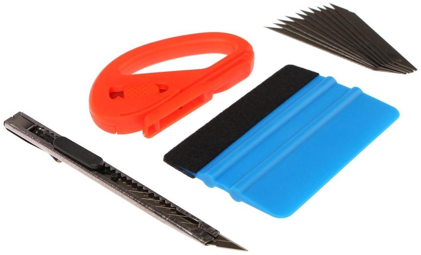 Инструмент для оклейки авто пленкой, набор 4 шт