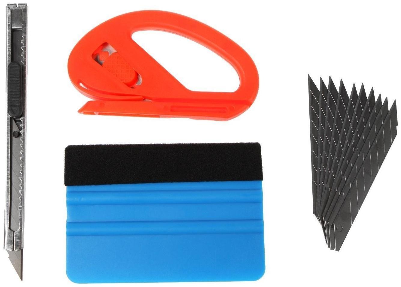 Инструмент для оклейки авто пленкой, набор 4 шт