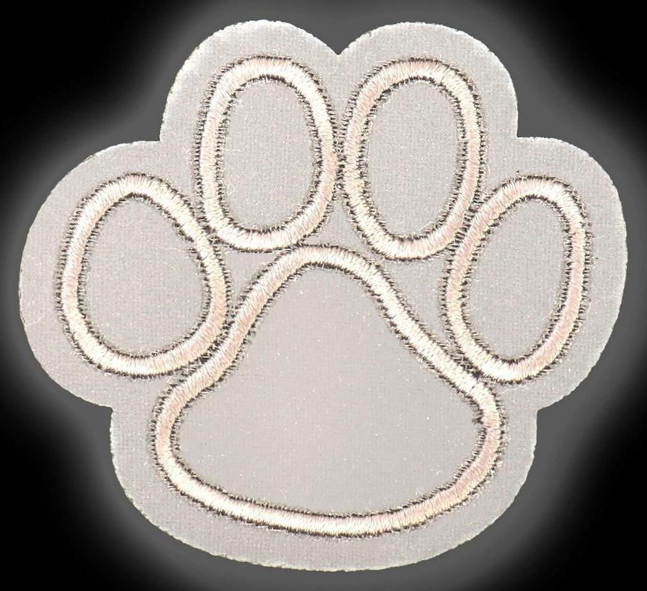 Светоотражающая термонаклейка «Лапка», 6 × 5,5 см, цвет серый