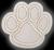 Светоотражающая термонаклейка «Лапка», 6 × 5,5 см, цвет серый