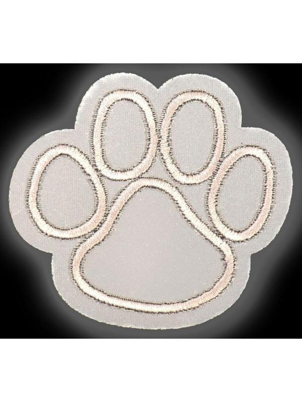 Светоотражающая термонаклейка «Лапка», 6 × 5,5 см, цвет серый