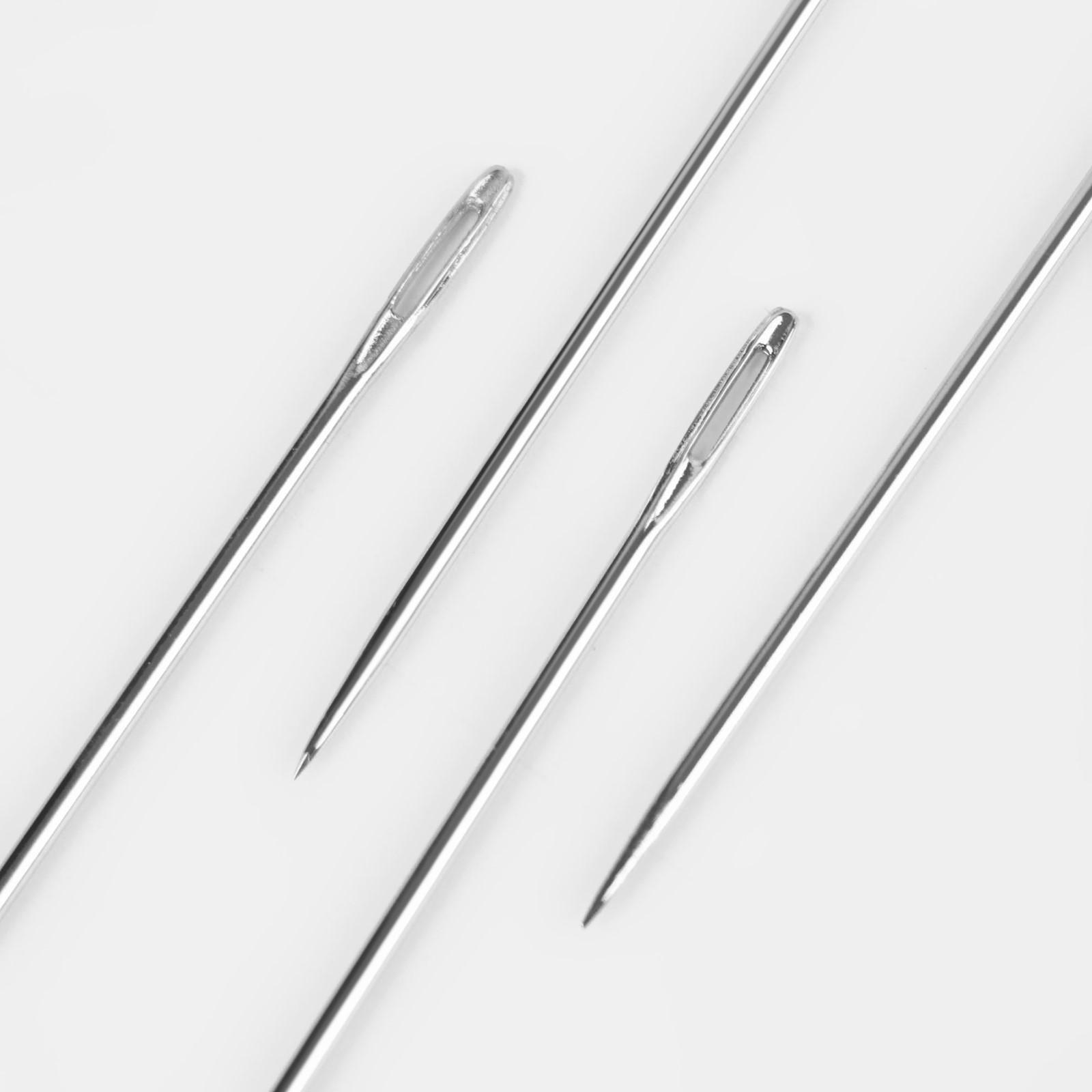 Иглы швейные, для игрушек и кукол, d = 1,83 мм, 10/12,5/15/17,5 см, 4 шт