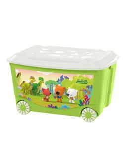 Ящик для игрушек на колесах с декором Ми-Ми-Мишки, 580Х390Х335 мм, 45Л
(Зеленый)