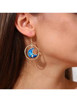 Серьги с кольцами «Космос внутри»