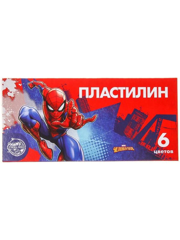 Пластилин 6 цветов 90 г «Супергерой», Человек-паук