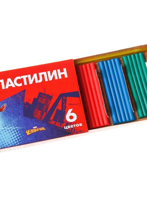 Пластилин 6 цветов 90 г «Супергерой», Человек-паук