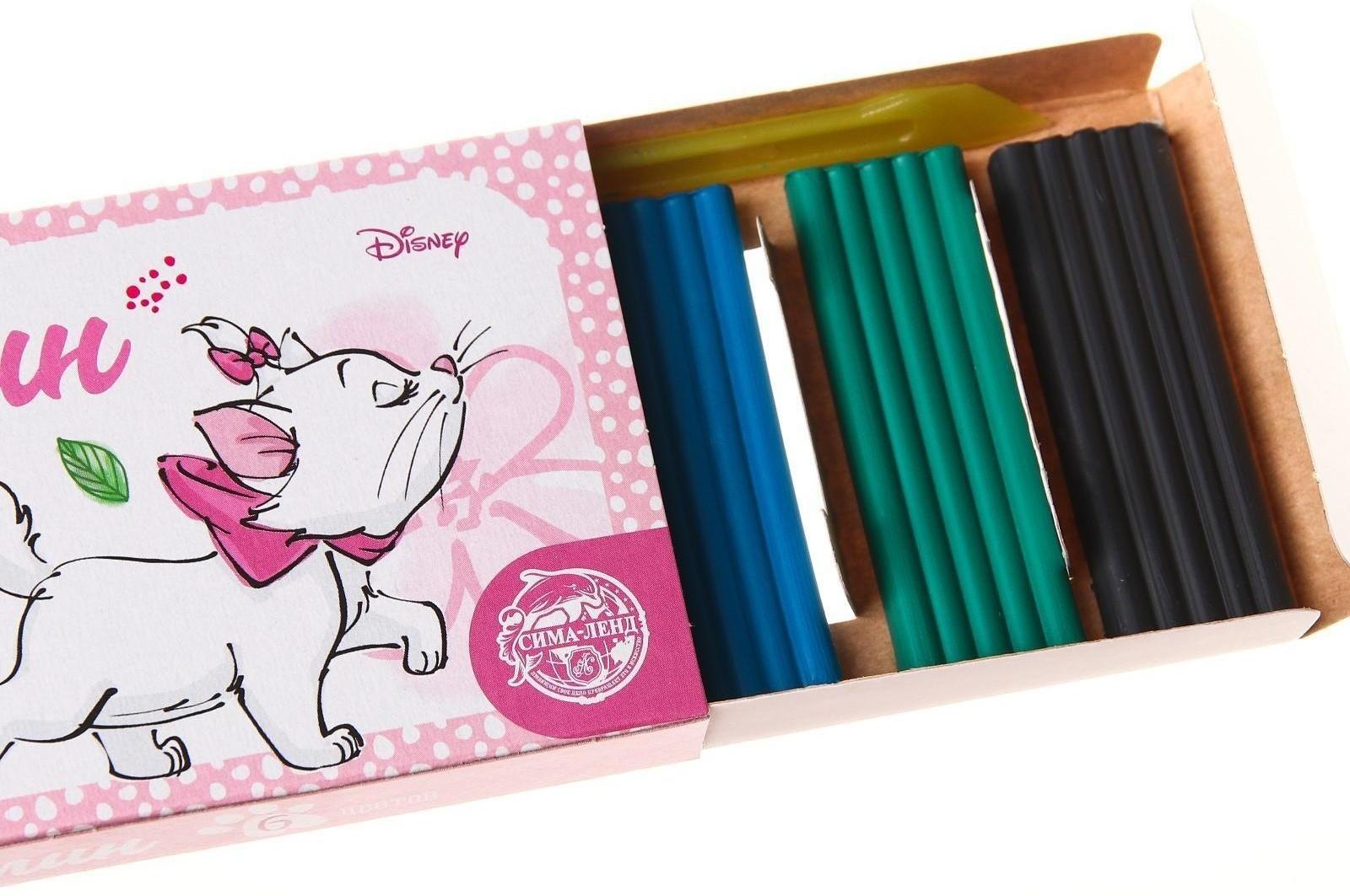 Пластилин 6 цветов 90 г «Мари», Коты-аристократы