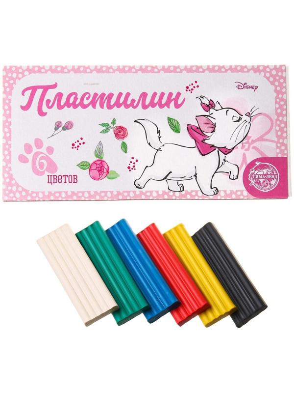Пластилин 6 цветов 90 г «Мари», Коты-аристократы