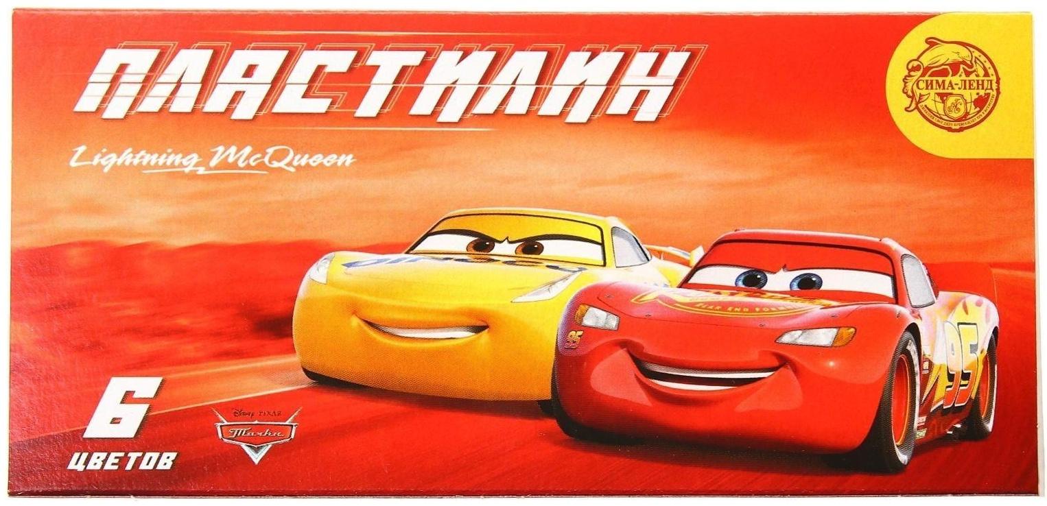 Пластилин 6 цветов 90 г «Чемпион», Тачки