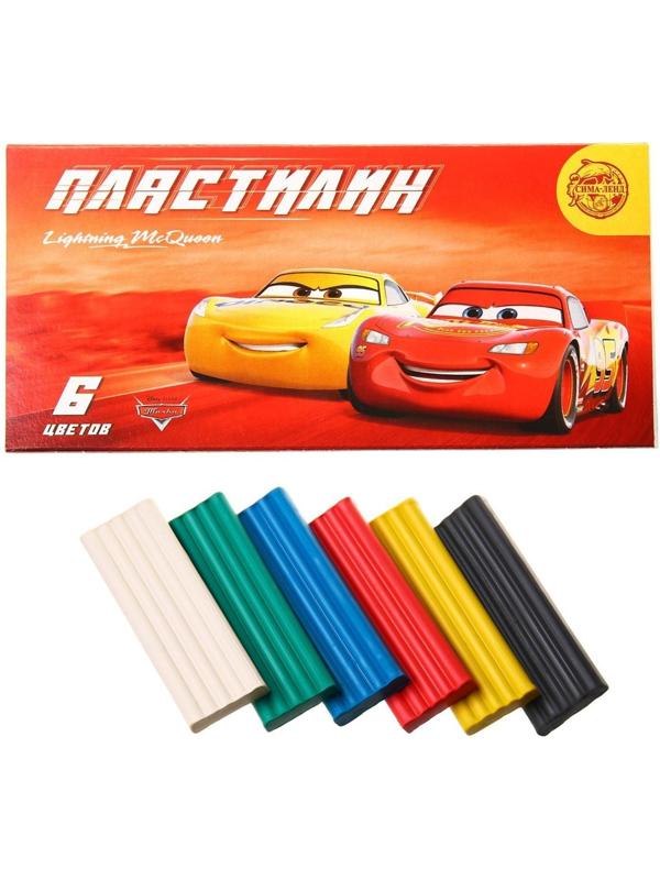 Пластилин 6 цветов 90 г «Чемпион», Тачки