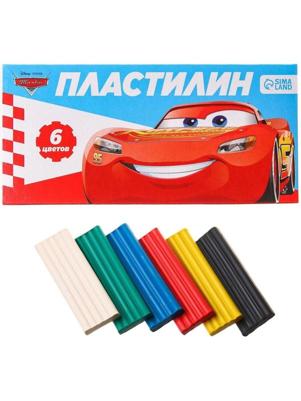 Пластилин 6 цветов 90 г , Тачки