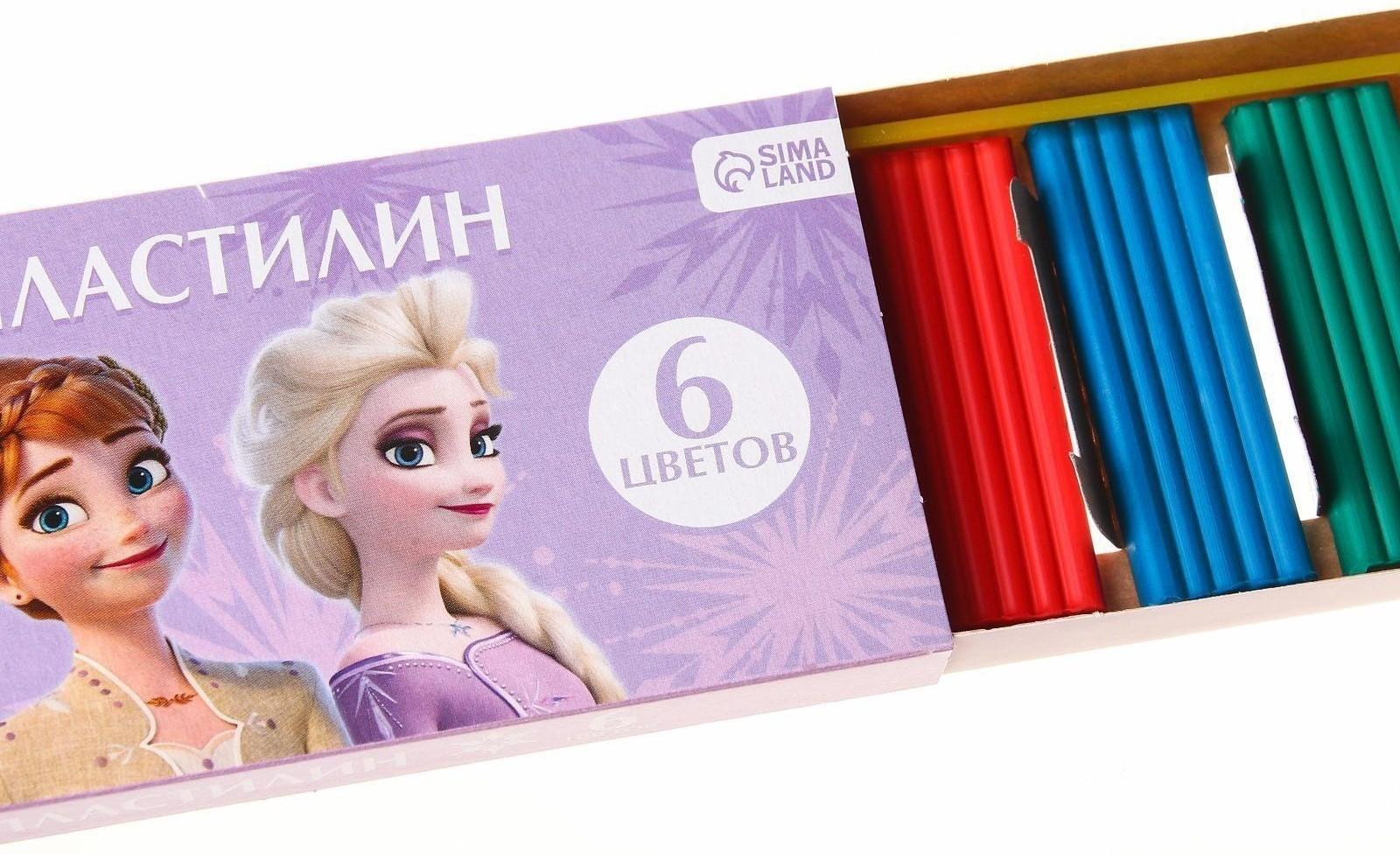 Пластилин 6 цветов 90 г, Холодное сердце