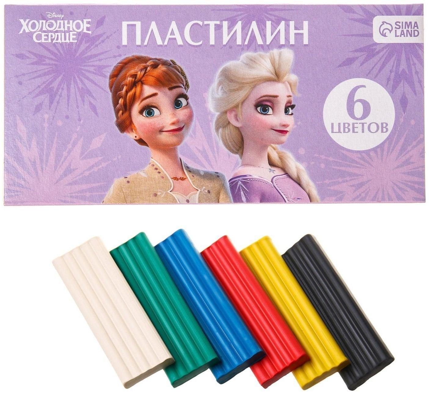 Пластилин 6 цветов 90 г, Холодное сердце