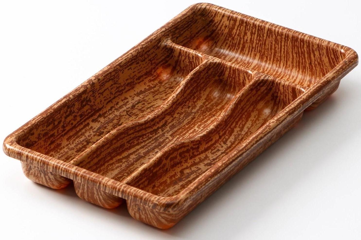 Лоток для столовых приборов 4 отделения 36х20х5 см 