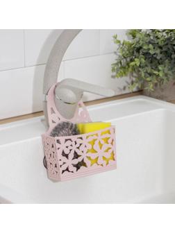 Подставка для губки «Гармония», 13×18×6 см, цвет белый