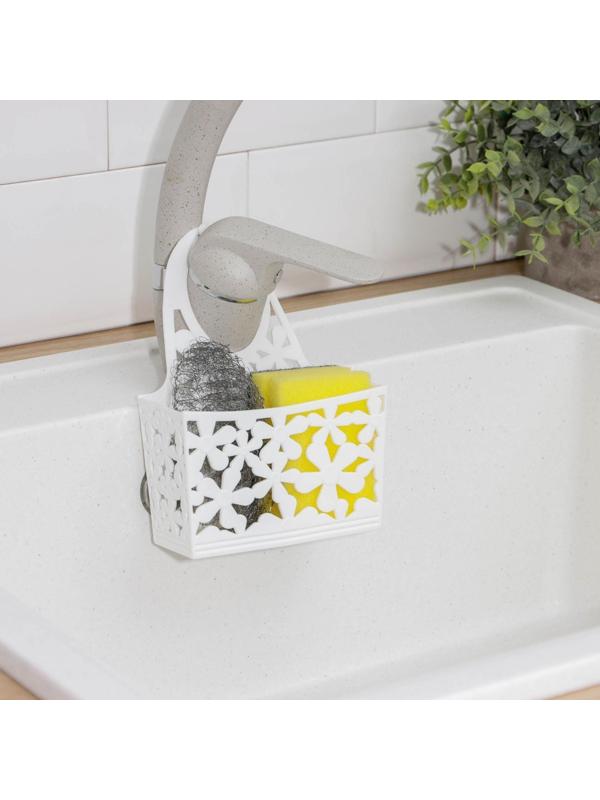 Подставка для губки «Гармония», 13×18×6 см, цвет белый