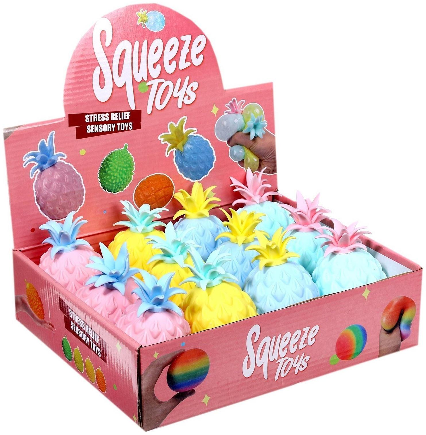 Мялка «Ананас» с пастой, цвета МИКС