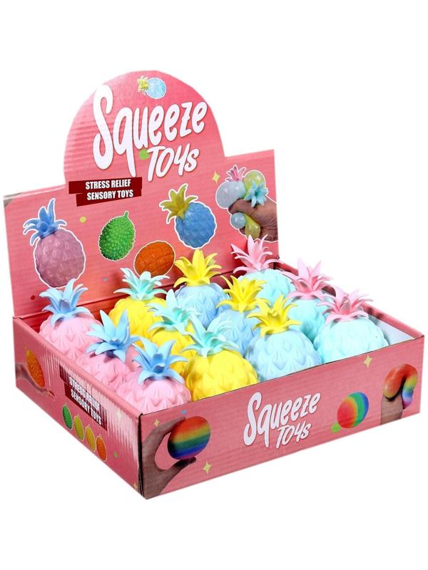 Мялка «Ананас» с пастой, цвета МИКС