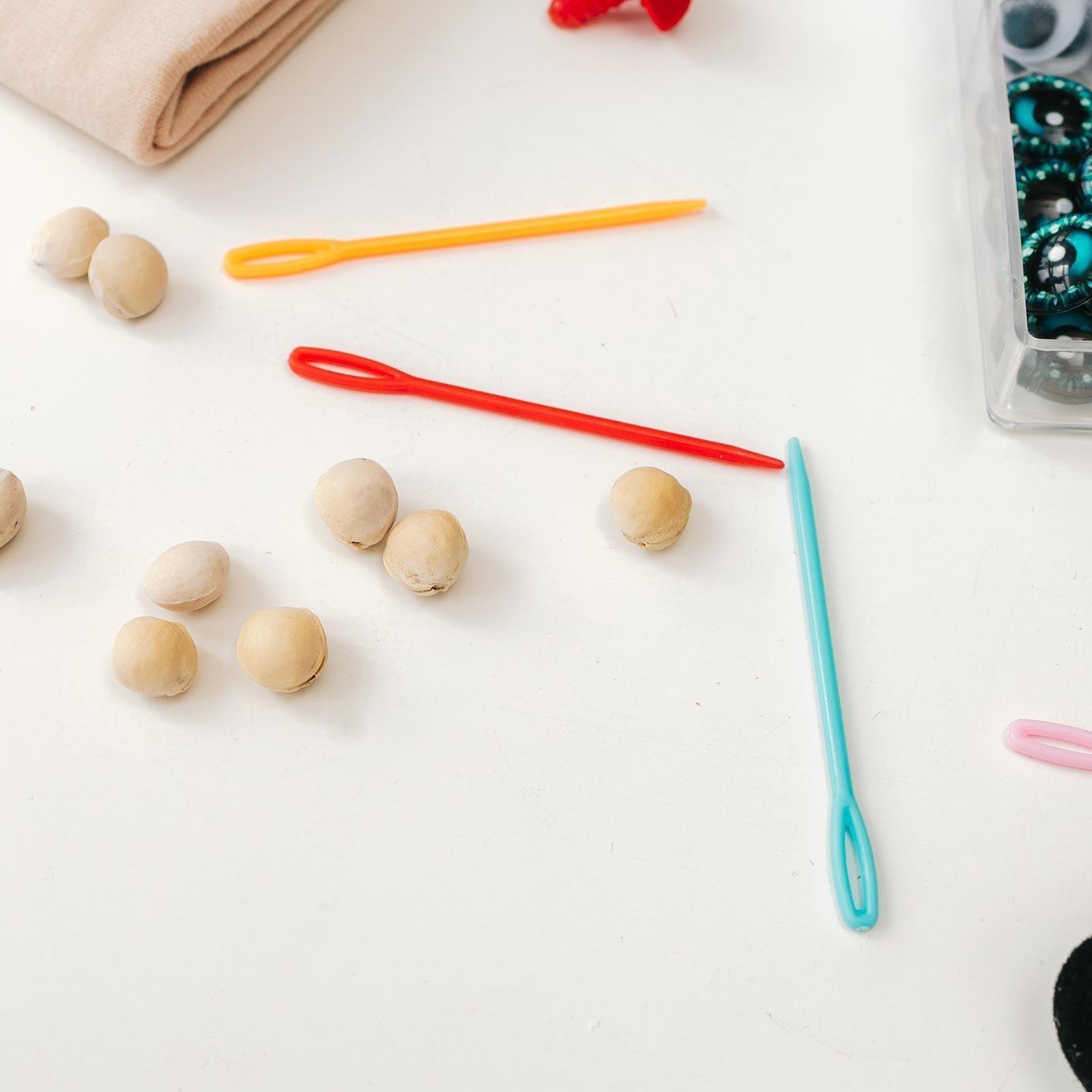 Игла пластиковая, набор 20 шт., размер 1 шт. — 5 см, цвета МИКС