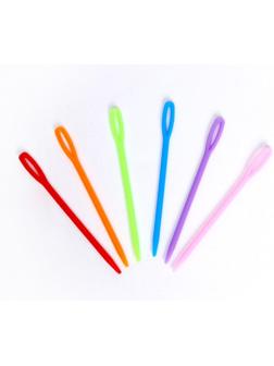 Игла пластиковая, набор 20 шт., размер 1 шт. — 5 см, цвета МИКС