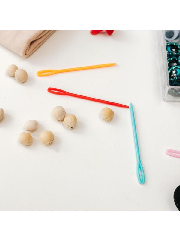 Игла пластиковая, набор 20 шт., размер 1 шт. — 5 см, цвета МИКС