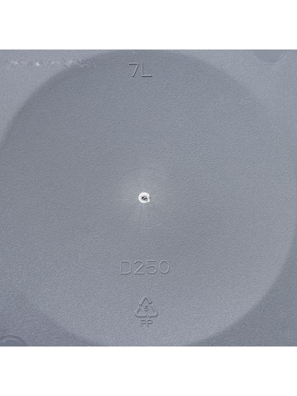 Кашпо для цветов со вставкой Tarragon, 7 л, d=25 см, h=23 см, цвет серый