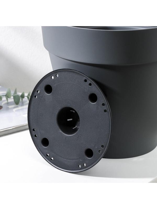 Кашпо для цветов со вставкой Tarragon, 7 л, d=25 см, h=23 см, цвет серый