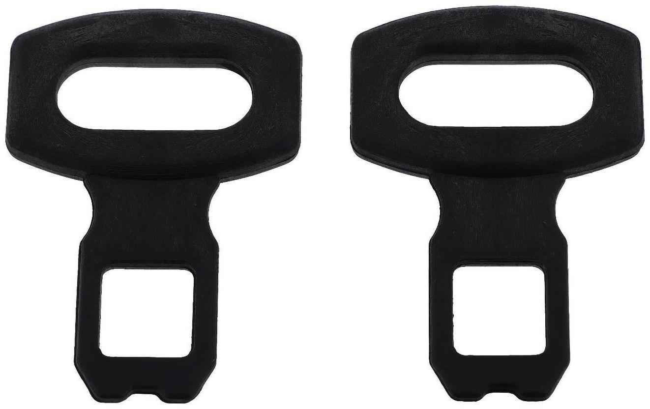 Заглушка ремня безопасности LION, пластик, черный, набор 2 шт