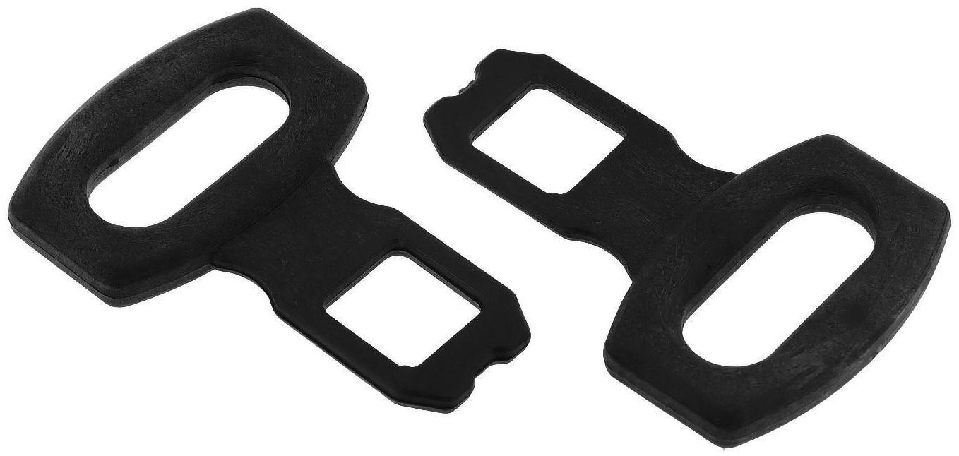 Заглушка ремня безопасности LION, пластик, черный, набор 2 шт