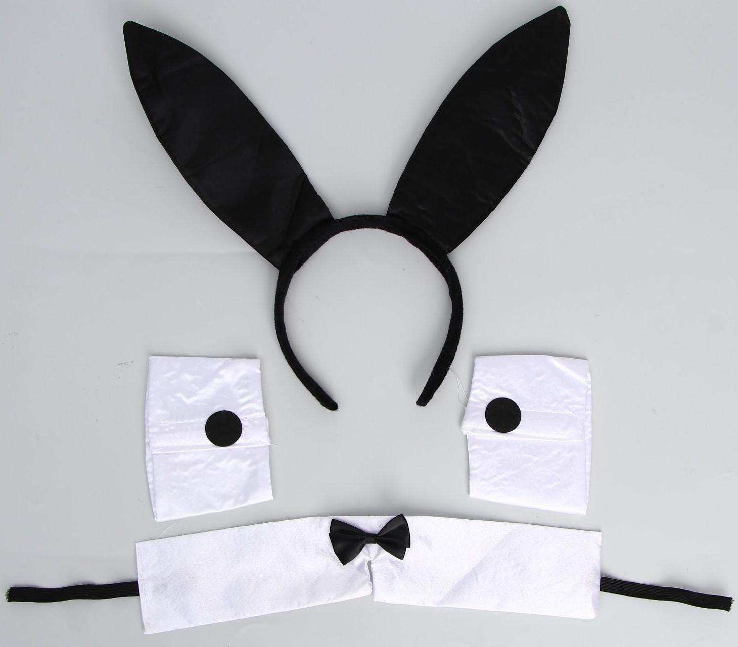 Карнавальный набор «Послушная зайка» (ушки+ чокер+ аксессуар на запястье)