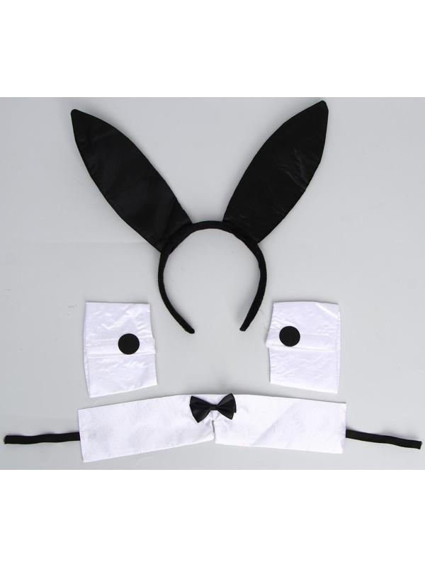 Карнавальный набор «Послушная зайка» (ушки+ чокер+ аксессуар на запястье)