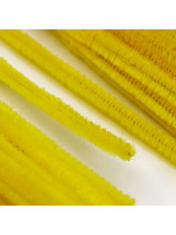 Проволока с ворсом для поделок и декора набор 50 шт., размер 1 шт. 30 × 0,6 см, цвет жёлтый