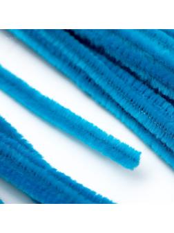 Проволока с ворсом для поделок и декора набор 50 шт., размер 1 шт. 30 × 0,6 см, цвет бирюзовый