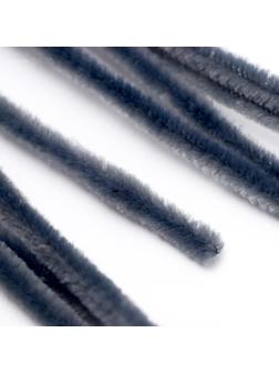 Проволока с ворсом для поделок и декора набор 50 шт., размер 1 шт. 30 × 0,6 см, цвет серый