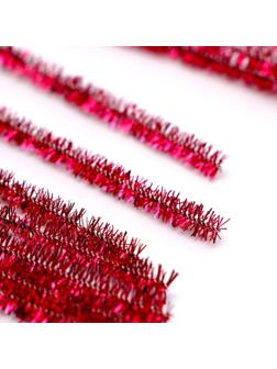 Проволока с ворсом для поделок «Блеск», набор 50 шт., размер 1 шт. 30 × 0,6 см, цвет розовый