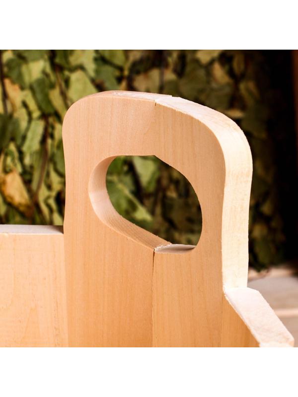 Шайка из липы, 10 л, с тиснением, УЗОРЫ