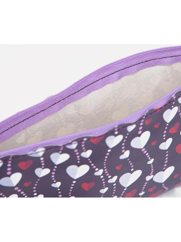 Косметичка на молнии, цвет фиолетовый