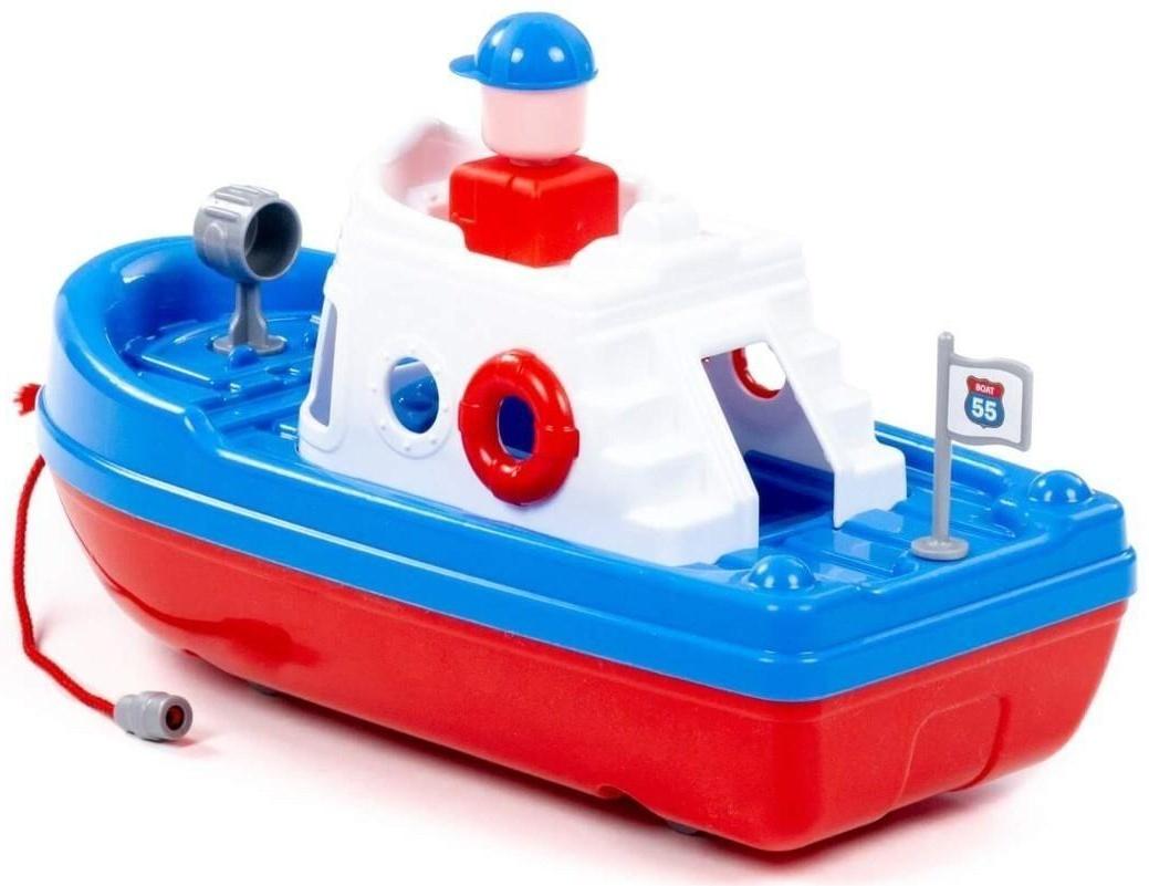 Катер «Спасатель», цвет бело-синий