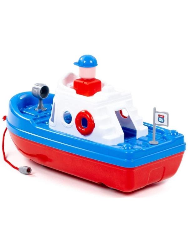 Катер «Спасатель», цвет бело-синий