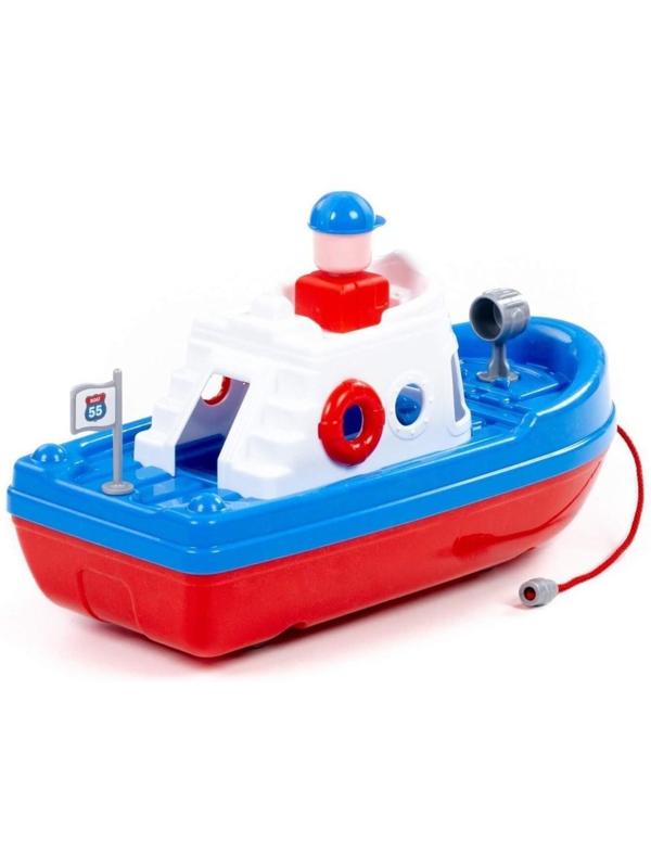 Катер «Спасатель», цвет бело-синий