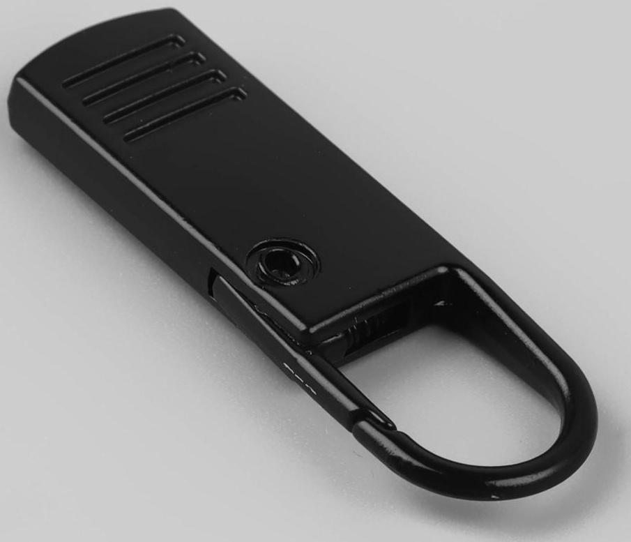 Пуллер для молнии, металлический, 3,7 × 1,1 см, 5 шт, цвет чёрный