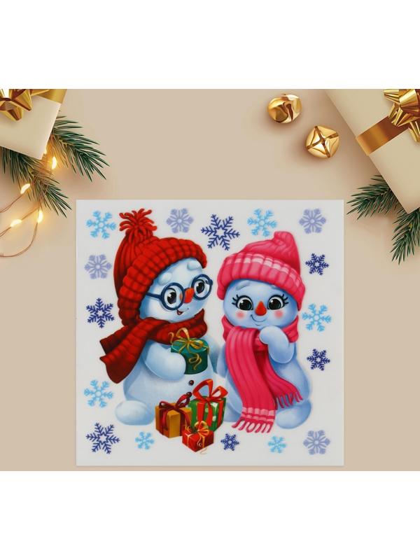 Термонаклейка «Снеговички», 15 × 15 см