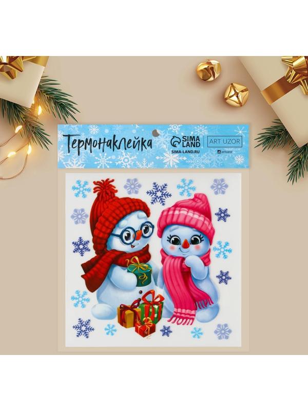 Термонаклейка «Снеговички», 15 × 15 см