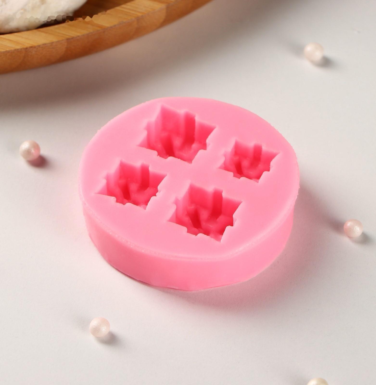 Силиконовый молд «Подарки», 5,5×1,5 см, цвет розовый